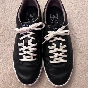 Cole Haan Trafton Club Court II Black Leather Sneakers